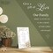 Our Family Wood Plaque with Easel and Hook Wall Tabletop Art - 6 inches x 9 inches